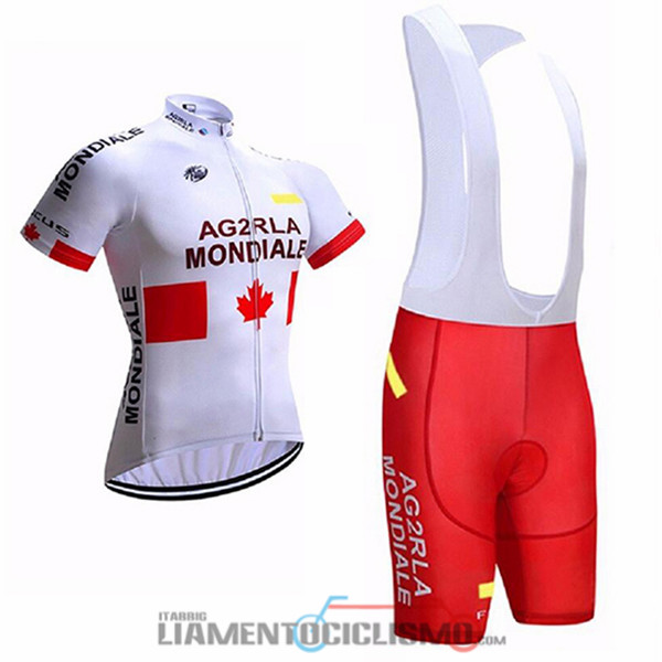 Abbigliamento Ciclismo Ag2rla Mondiale 2017 Bianco